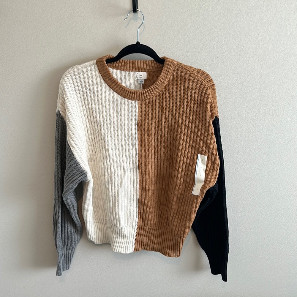 New color block A New Day sweater